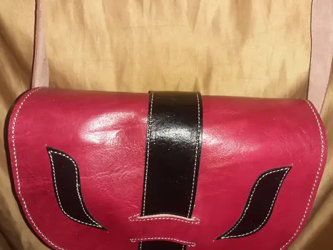 Bolso redondo Iman Fez combinado/doble color. Tamaño Grande