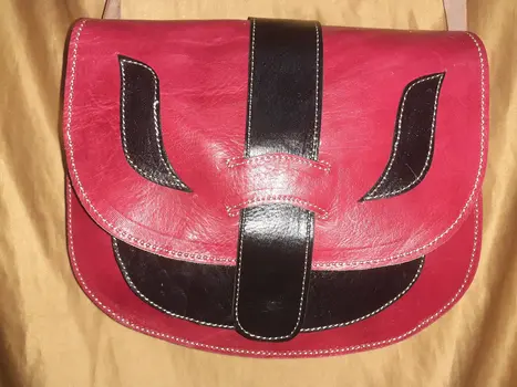 Bolso redondo Iman Fez combinado/doble color. Tamaño Grande