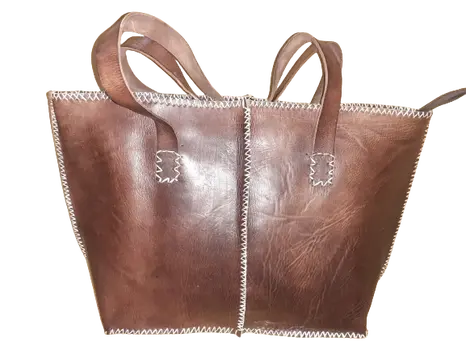 Bolso Mujer vacuno hilo Blanco L