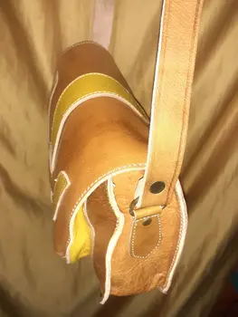 Bolso redondo Iman Fez combinado/doble color. Tamaño Grande