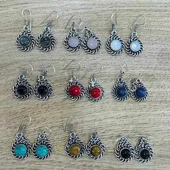 Pendientes de plata de colores