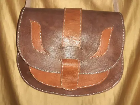 Bolso redondo Iman Fez combinado/doble color. Tamaño Grande