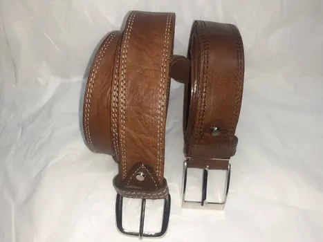 Cinturón hombre liso doble hilo