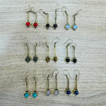 Pendientes de plata de colores