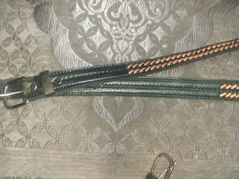 Cinturón doble trenza combinada