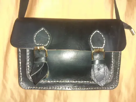 Bolso rectangular  vacuno doble automático