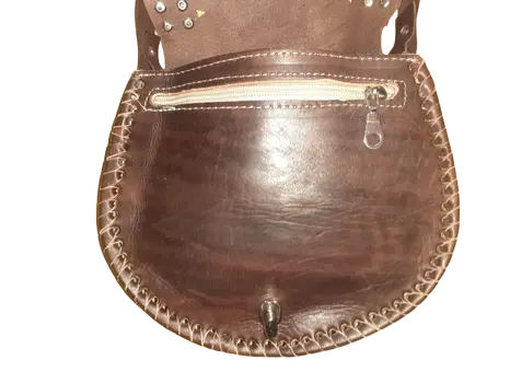 Bolso redondo vacuno piedra