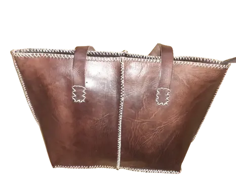 Bolso Mujer vacuno hilo Blanco L