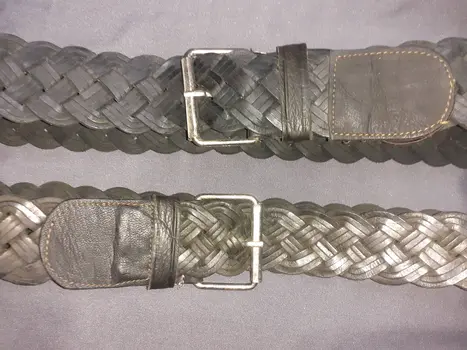 Cinturon  negro de trenza