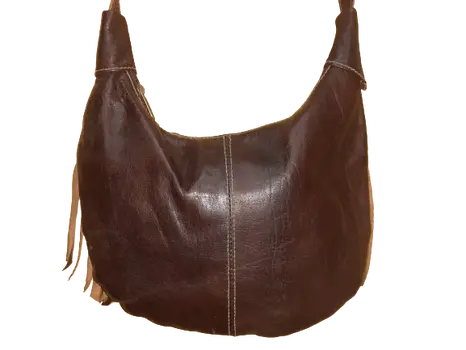 Bolso media luna flecos