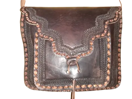 Bolso cuadrado de cuero vacuno L