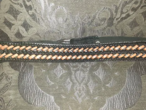 Cinturón doble trenza combinada