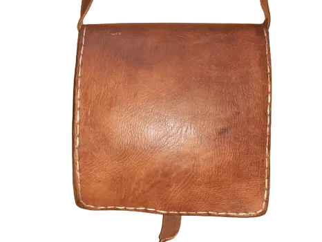 Bolso cuadrado vacuno calado