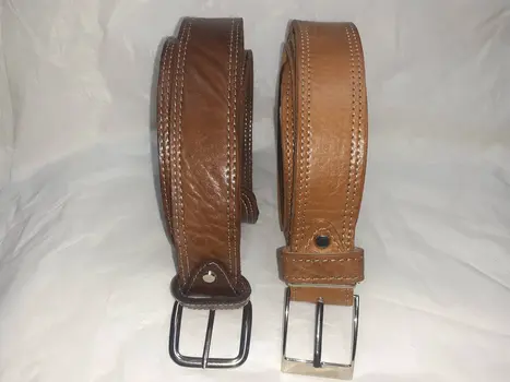 Cinturón hombre liso doble hilo