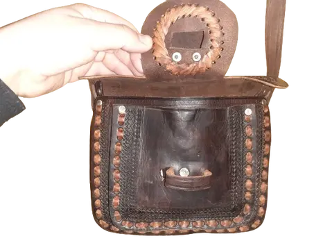Bolso labrado vacuno tira Mediano