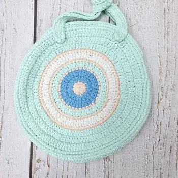 Bolso redondo de ganchillo
