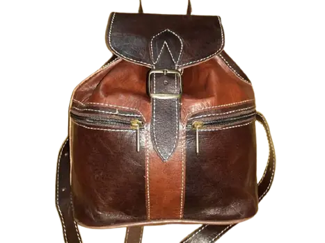 Mochila Fez doble cremallera pequeña combinada