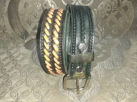 Cinturón doble trenza combinada