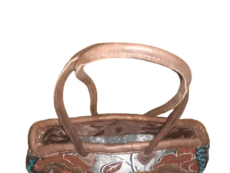 Bolso capazo ovalado de tela
