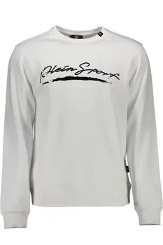 PLEIN SPORT SWEATSHIRT WITHOUT ZIP MAN WHITE