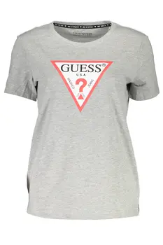 GUESS JEANS WOMEN'S SHORT SLEEVE T-SHIRT GRAY