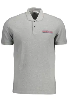 NAPAPIJRI SHORT SLEEVE POLO SHIRT MAN GRAY