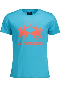 LA MARTINA MEN'S SHORT SLEEVE T-SHIRT BLUE