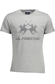 LA MARTINA MEN'S SHORT SLEEVE T-SHIRT GRAY