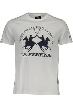 LA MARTINA WHITE MEN'S SHORT SLEEVE T-SHIRT