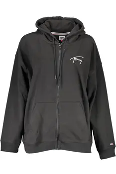 TOMMY HILFIGER SWEATSHIRT WITH ZIP WOMAN BLACK