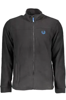 GIAN MARCO VENTURI MEN'S BLACK SWEATSHIRT WITH ZIP