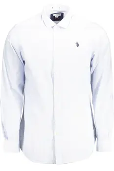 US POLO SHIRT LONG SLEEVE MAN LIGHT BLUE