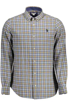 US POLO SHIRT LONG SLEEVE MAN BLUE