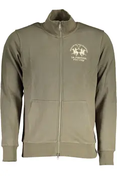 LA MARTINA MEN'S GREEN ZIPPED SWEATSHIRT