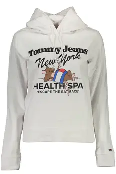 TOMMY HILFIGER WOMEN'S WHITE SWEATSHIRT WITHOUT ZIP