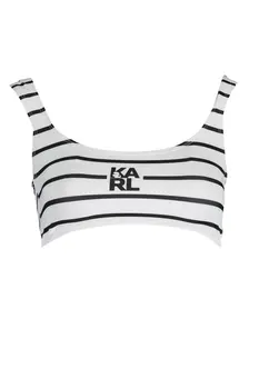 KARL LAGERFELD BEACHWEAR SWIMSUIT TOP WOMAN WHITE