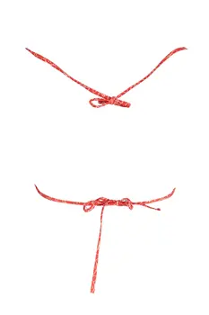 KARL LAGERFELD BEACHWEAR TOP WOMEN'S COSTUME RED