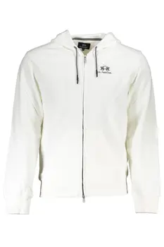 LA MARTINA MEN'S WHITE ZIPPED SWEATSHIRT