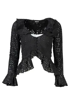 DESIGUAL BLACK WOMEN'S LONG SLEEVED SHIRT