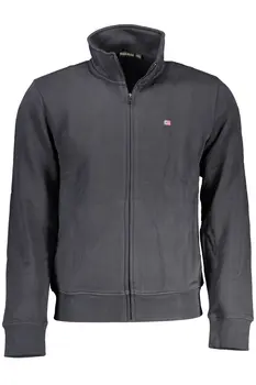 NAPAPIJRI BLACK MAN ZIPPED SWEATSHIRT