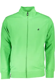US GRAND POLO MEN'S GREEN ZIPPED SWEATSHIRT