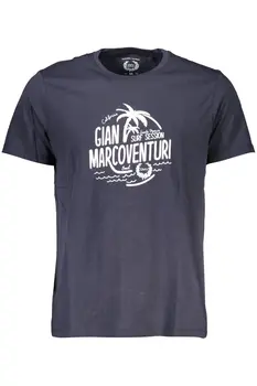 GIAN MARCO VENTURI MEN'S SHORT SLEEVED T-SHIRT BLUE