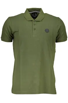 GIAN MARCO VENTURI MEN'S GREEN SHORT SLEEVED POLO SHIRT