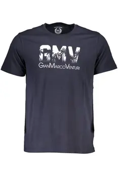 GIAN MARCO VENTURI MEN'S SHORT SLEEVED T-SHIRT BLUE