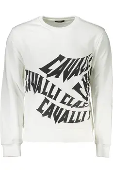 CAVALLI CLASS SWEATSHIRT WITHOUT ZIP MAN WHITE