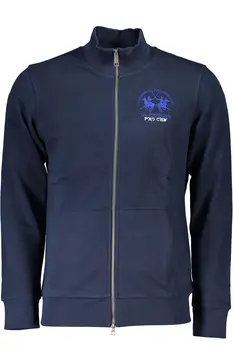 LA MARTINA MEN'S BLUE ZIPPED SWEATSHIRT