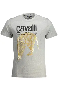 CAVALLI CLASS T-SHIRT SHORT SLEEVE MAN GRAY