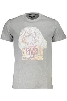 CAVALLI CLASS T-SHIRT SHORT SLEEVE MAN GRAY