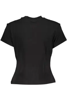 TOMMY HILFIGER BLACK WOMEN'S SHORT SLEEVE T-SHIRT