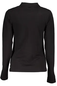 TOMMY HILFIGER WOMEN'S LONG SLEEVE POLO SHIRT BLACK